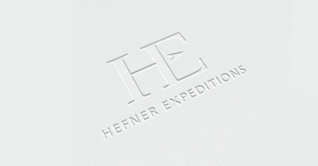 Hefner expeditions logo design av Madeleine Alm Aya Sweden