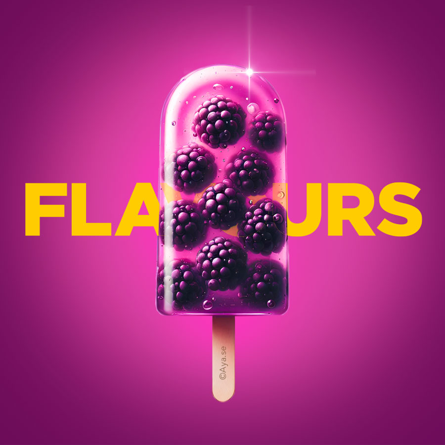 Blackberry Flavours ice cream artwork by AYA