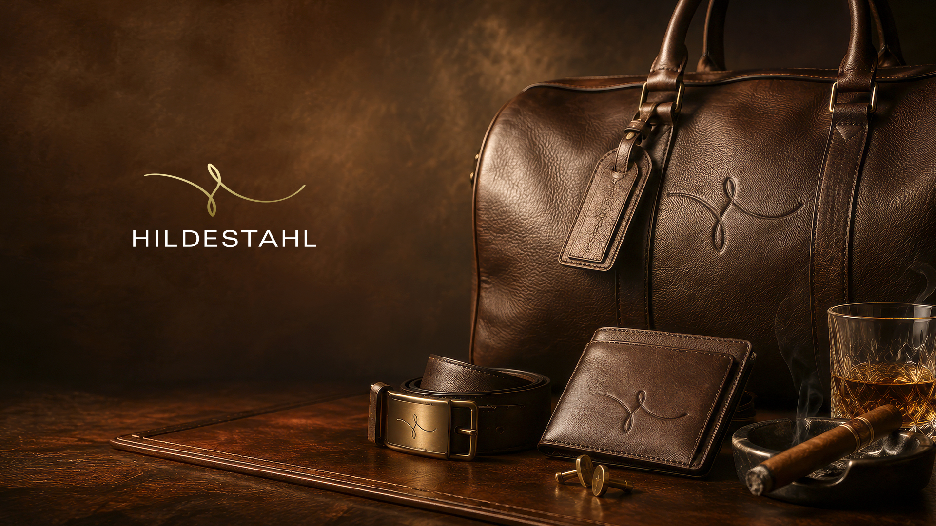 Hildestahl luxury men's accessories brand identity