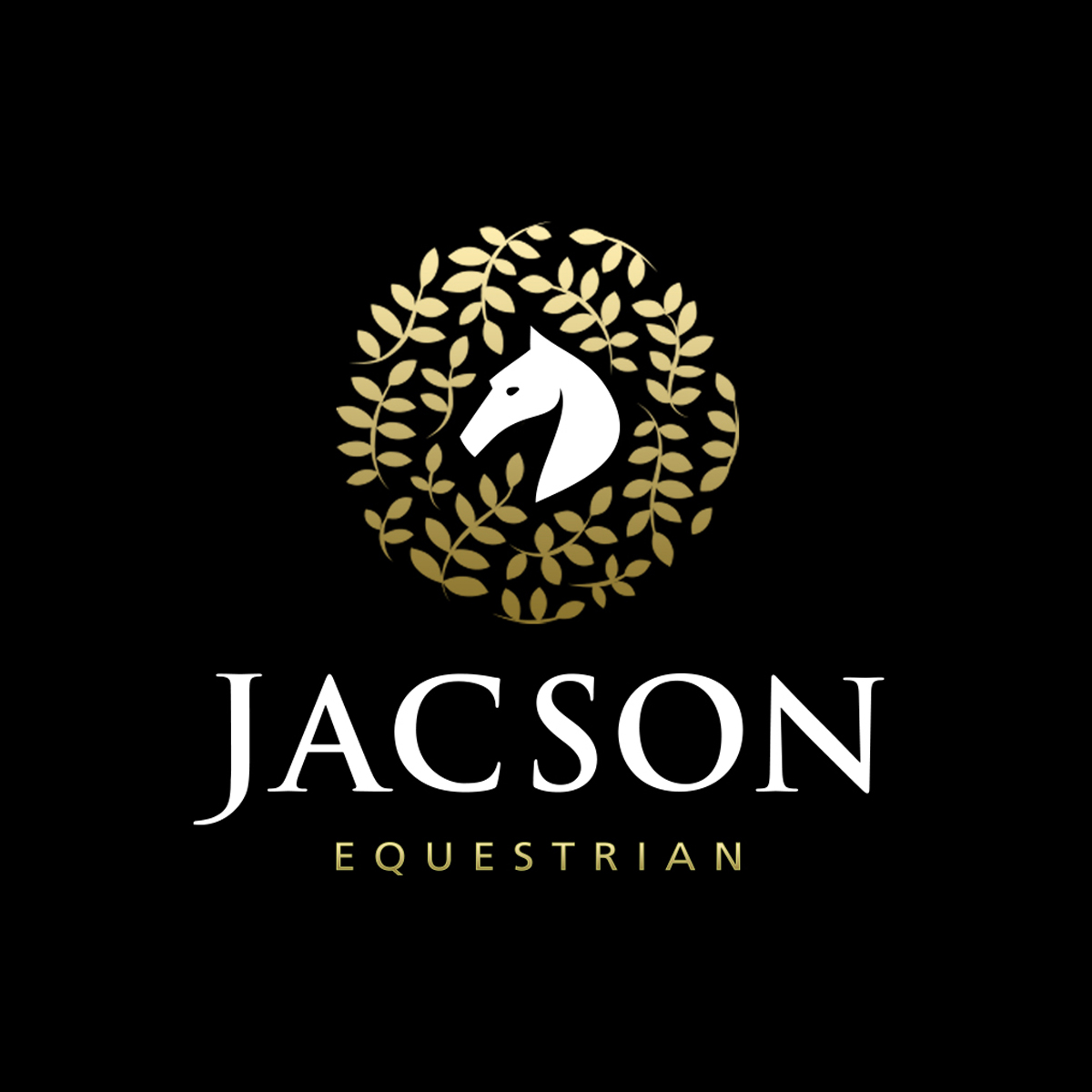 Jacson Equestrian logo and brand identity