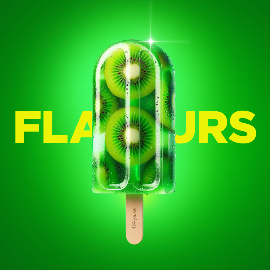 Kiwi Flavours ice cream artwork by AYA