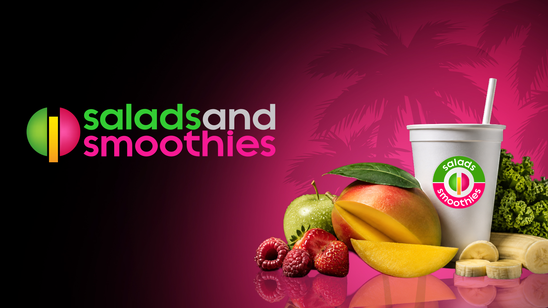 Salads & Smoothies logo design and graphic design