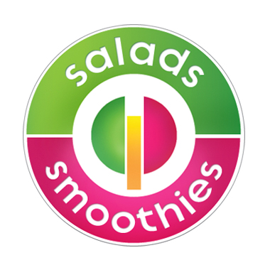 salads and smoothies colourful round logo
