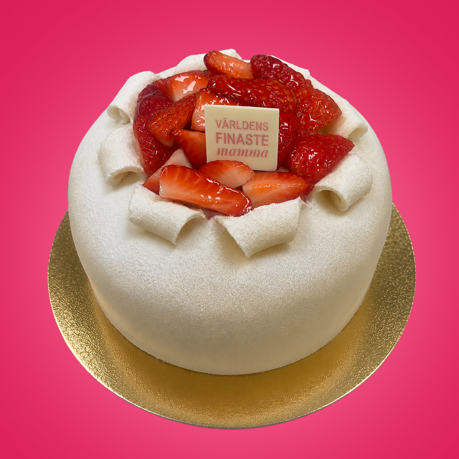 Toppenbagar'n product photography of a Mother's Day strawberry cake